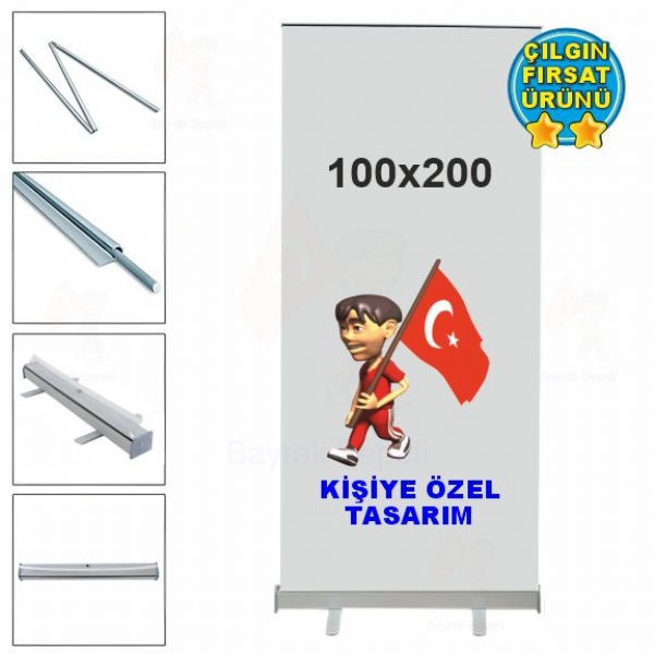 100x200 Roll Up Banner Bask