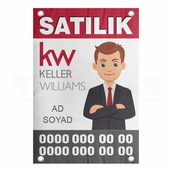 80x120 Vinil Branda Satlk KW Keller Williams Afii