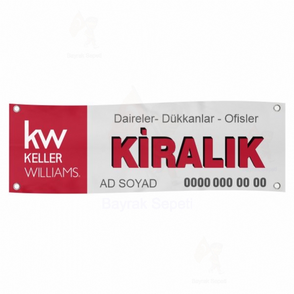 80x400 Vinil Branda Kiralk KW Keller Williams Afileri