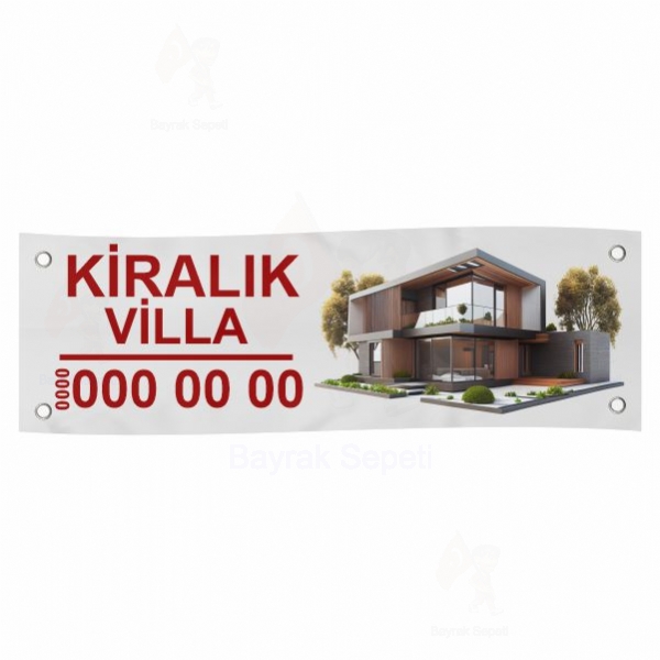 80x400 Vinil Branda Kiralk Villa Afileri