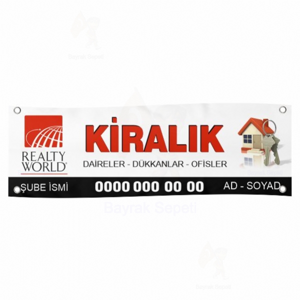 80x450 Vinil Branda Kiralk Realty World Afileri Fiyat