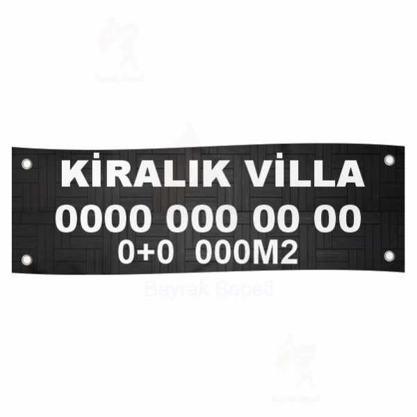 80x600 Vinil Branda Kiralk Villa Afileri