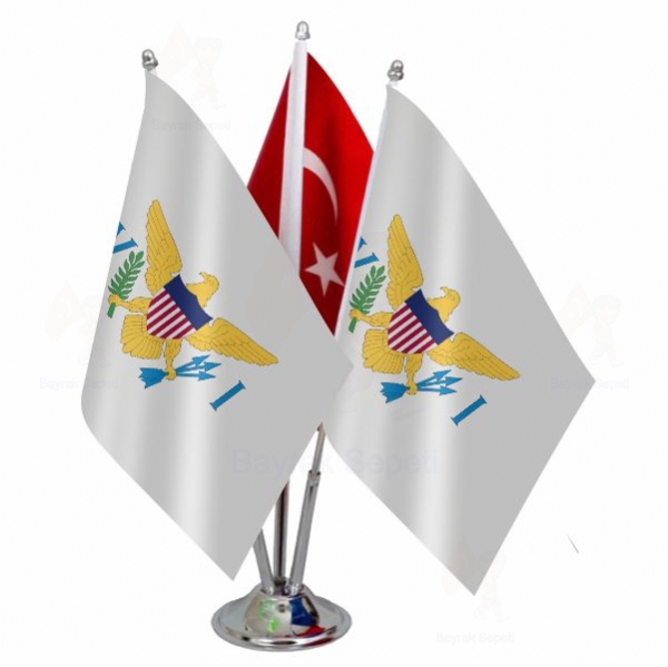 Amerika Birleik Devletleri Virjin Adalar 3 L Masa Bayraklar