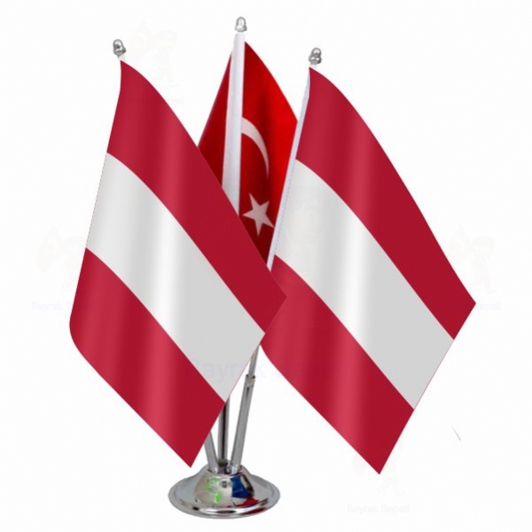 Avusturya 3 L Masa Bayraklar
