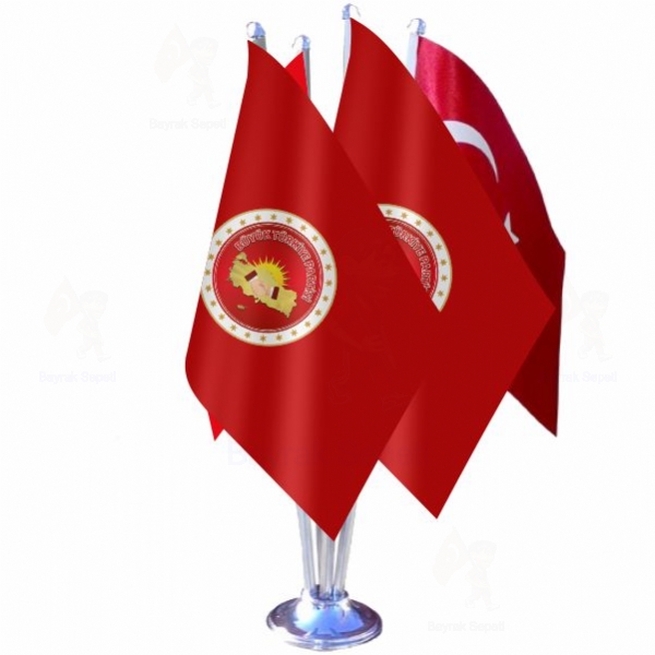 Byk Trkiye Partisi 4 L Masa Bayrak retimi ve Sat