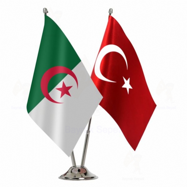 Cezayir 2 Li Masa Bayraklar