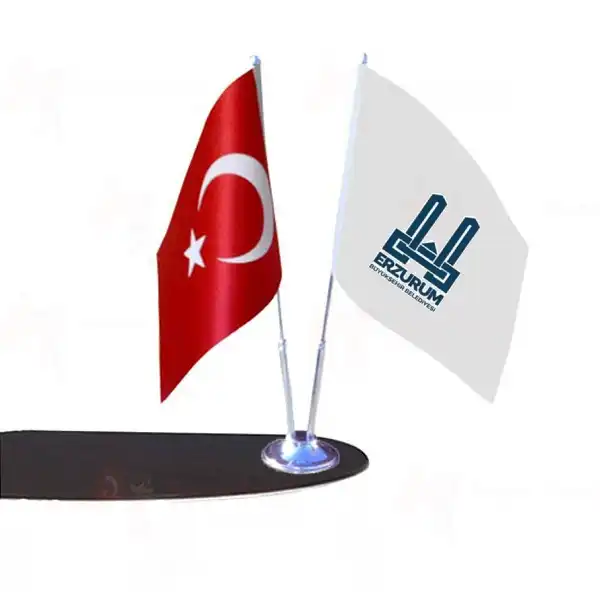 Erzurum Bykehir Belediyesi 2 Li Masa Bayraklar