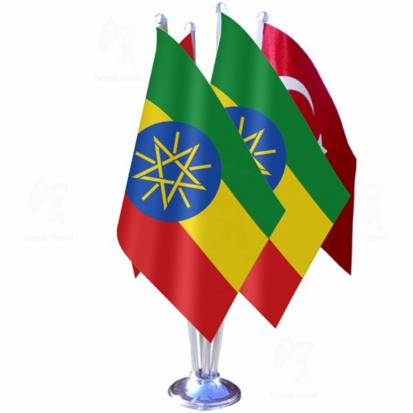 Etiyopya 4 L Masa Bayraklar