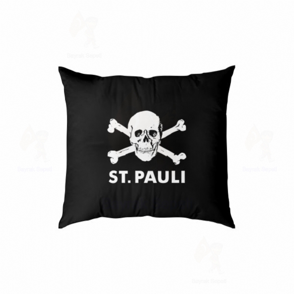 FC St Pauli Skull And Crossbones Baskl Yastk malatlar