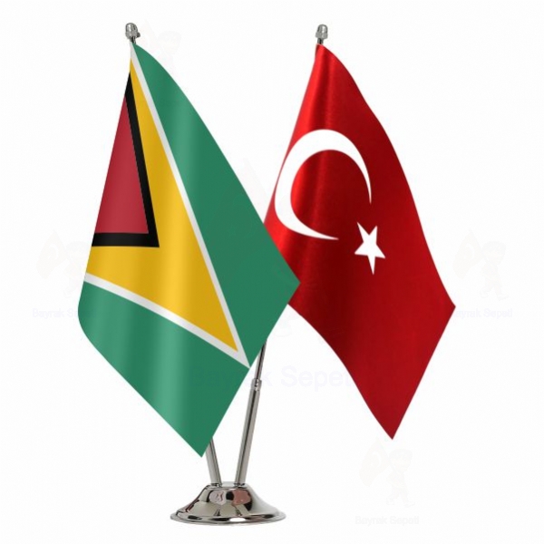Guyana 2 Li Masa Bayraklar