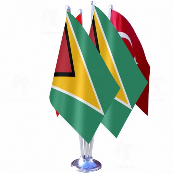 Guyana 4 L Masa Bayraklar