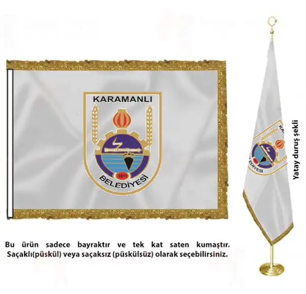 Karamanl Belediyesi Saten Kuma Makam Bayra