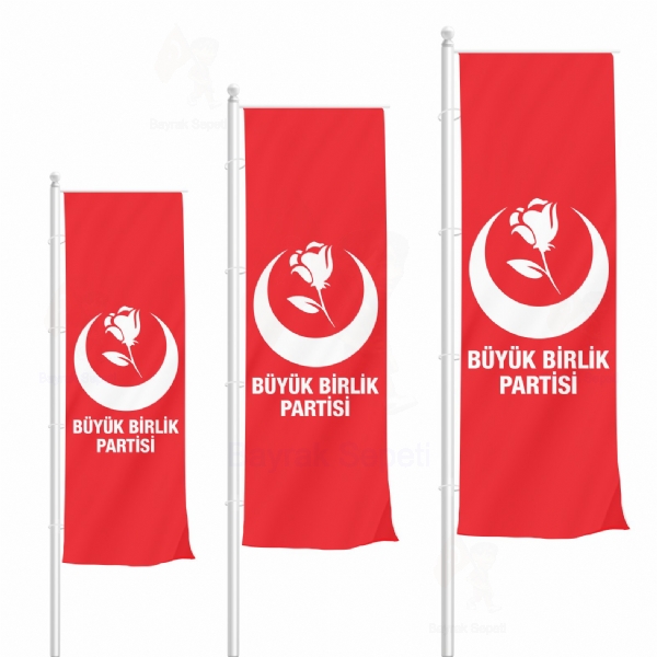 Krmz Byk Birlik Partisi Dikey Gnder Bayraklar
