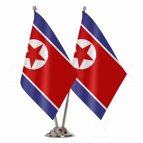 Kuzey Kore 2 li Masa Bayra