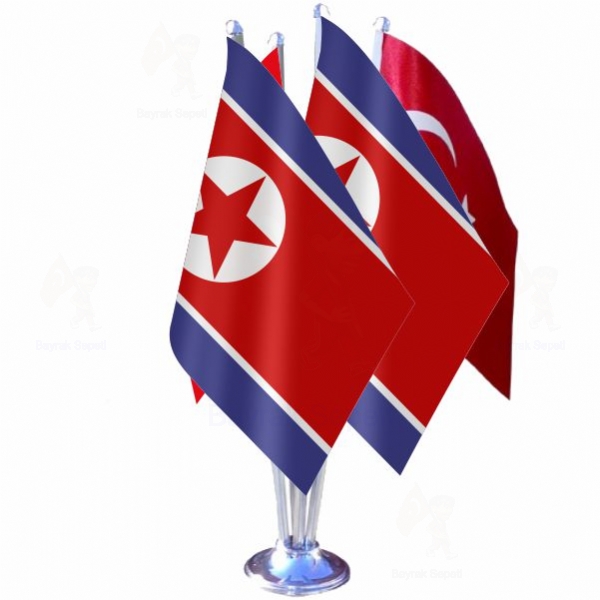 Kuzey Kore 4 L Masa Bayraklar