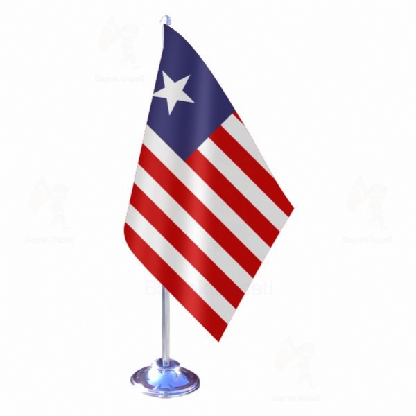 Liberya Tekli Masa Bayraklar