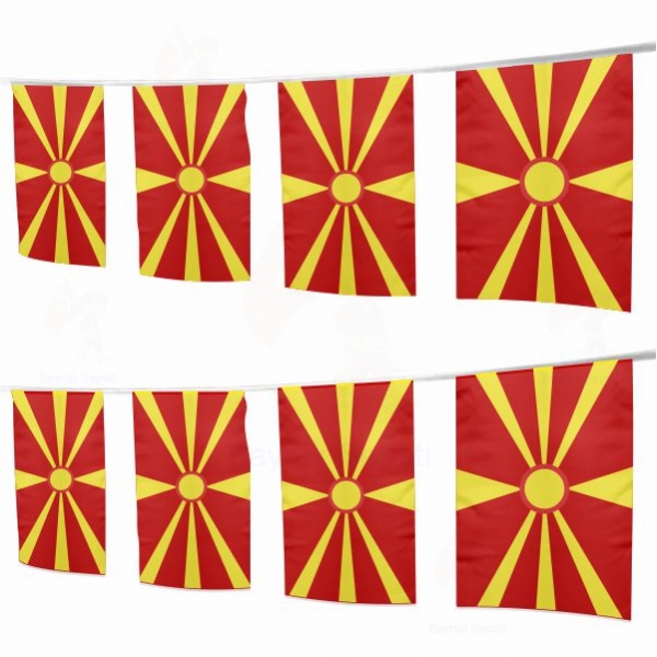 Makedonya pe Dizili Ssleme Bayraklar malatlar