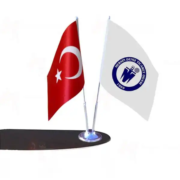 Mersin Deniz Ticaret Odas 2 Li Masa Bayraklar