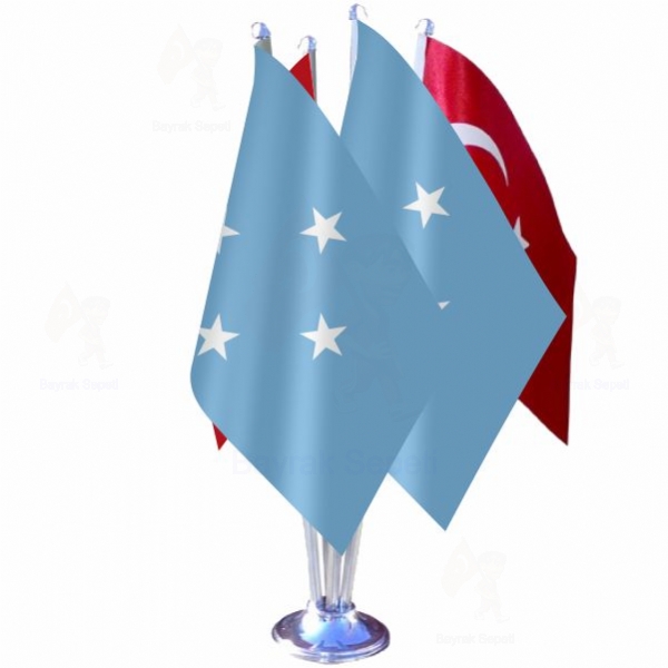 Mikronezya Federal Devletleri 4 L Masa Bayraklar