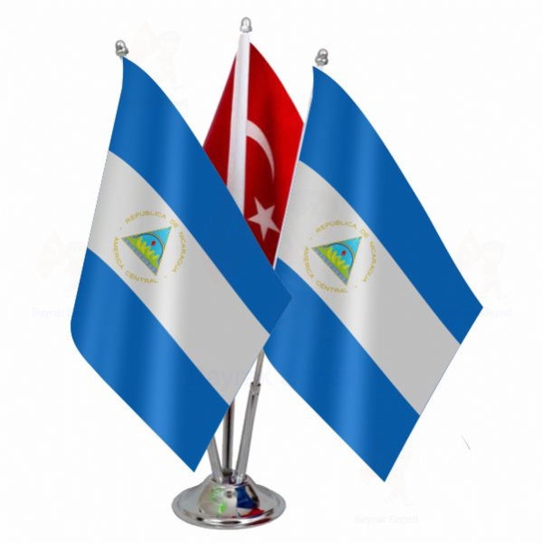 Nikaragua 3 L Masa Bayraklar