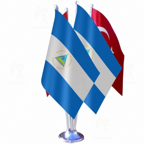 Nikaragua 4 L Masa Bayraklar