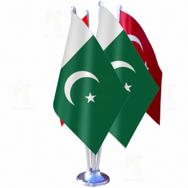 Pakistan 4 L Masa Bayraklar