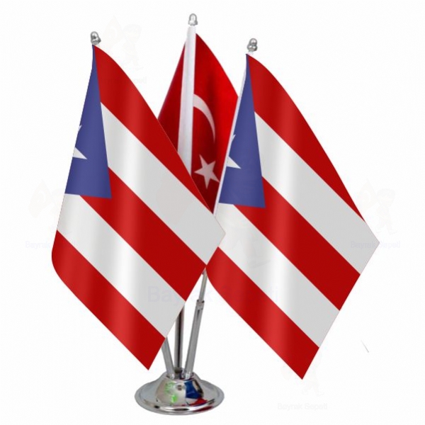 Porto Riko 3 L Masa Bayraklar