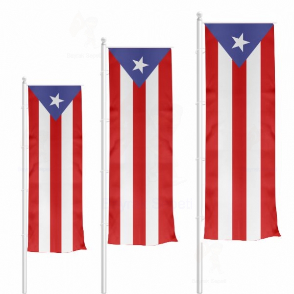 Porto Riko Dikey Gnder Bayraklar