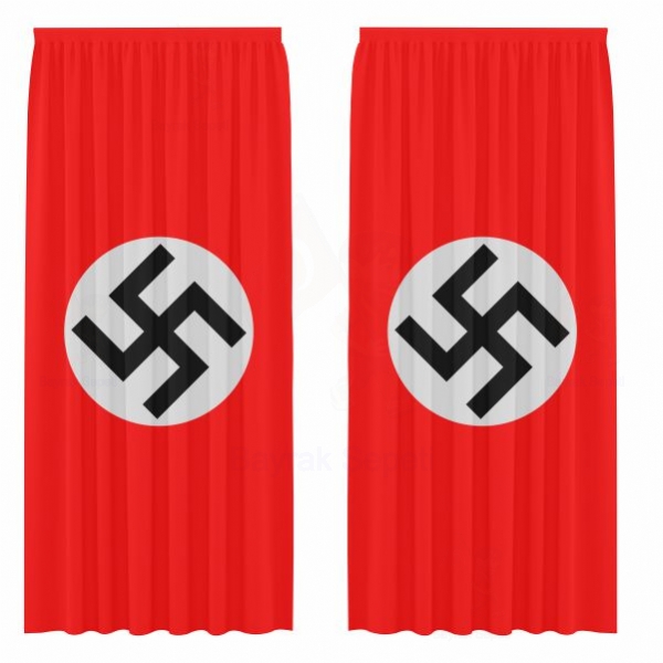 Reich Nazi Almanyas Gnelik Saten Perde