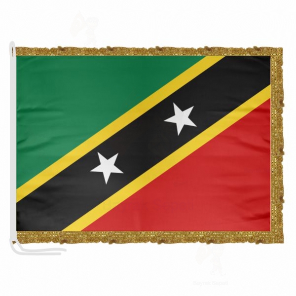 Saint Kitts ve Nevis Saten Kuma Makam Bayra