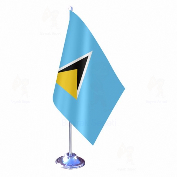 Saint Lucia Tekli Masa Bayraklar