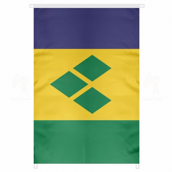 Saint Vincent ve Grenadinler Bina Cephesi Bayraklar