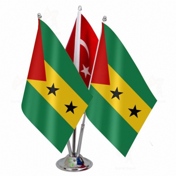 Sao Tome ve Principe 3 L Masa Bayraklar