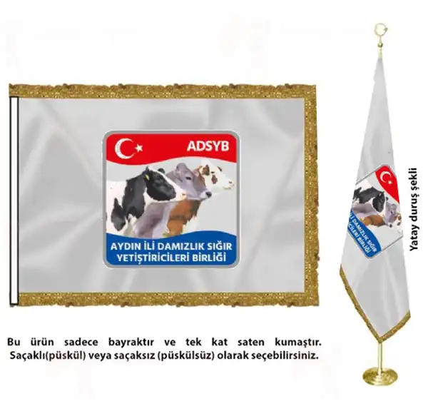 Trkiye Damzlk Sr Yetitiricileri Merkez Birlii Saten Kuma Makam Bayra