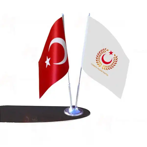 Trkiye Yaam Partisi 2 Li Masa Bayraklar