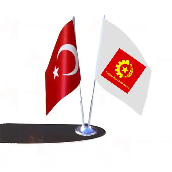 Trkiye i Kyl Partisi 2 Li Masa Bayraklar