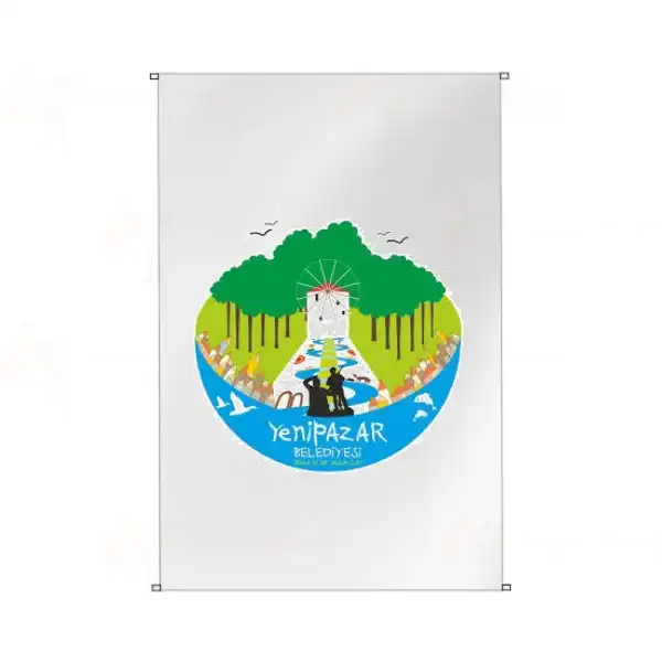 Yenipazar Belediyesi Bina Cephesi Bayraklar