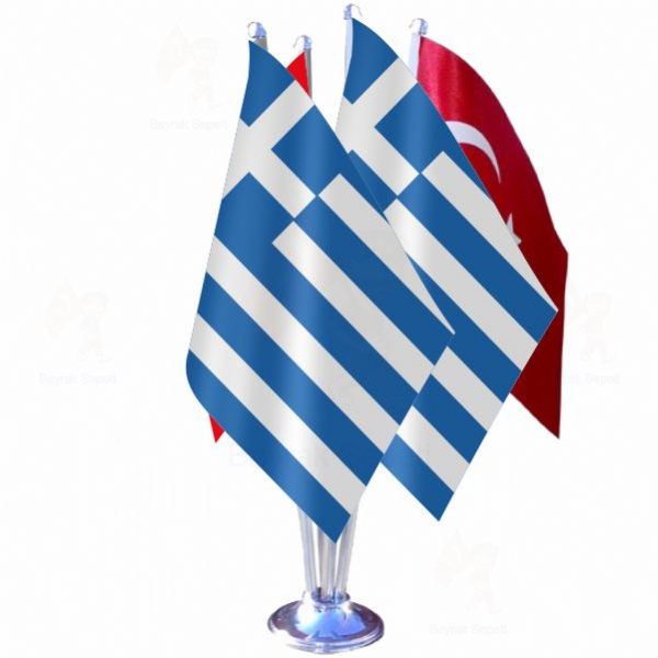 Yunanistan 4 L Masa Bayraklar