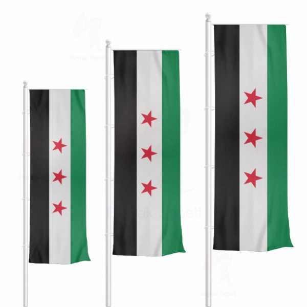 zgr Suriye Ordusu Dikey Gnder Bayraklar
