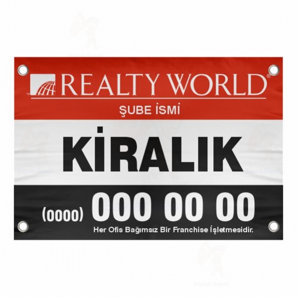 30x40 Vinil Branda Kiralk Realty World Afii Tasarm