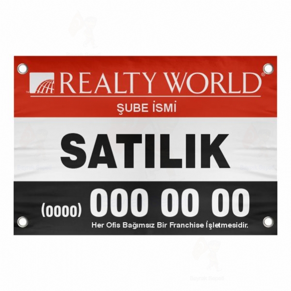 30x40 Vinil Branda Satlk Realty World Afii