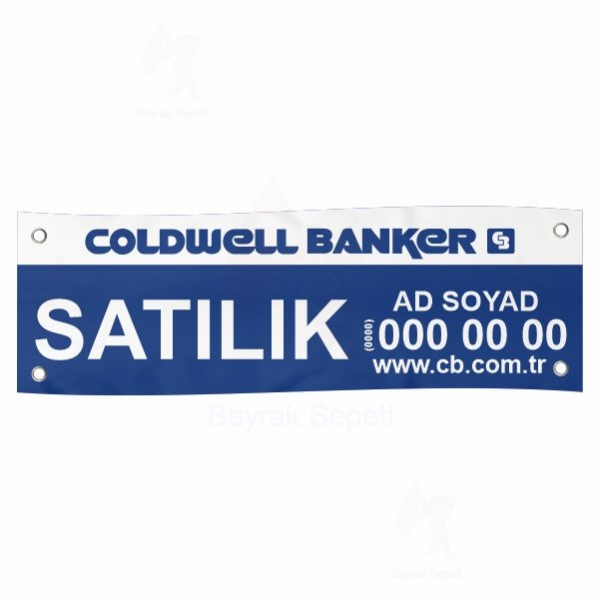 Ucuz 80x450 Vinil Branda Satlk Coldwell Banker Afileri retimi