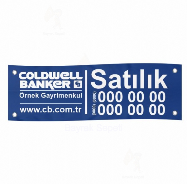 Kaliteli 80x500 Vinil Branda Satlk Coldwell Banker Afileri