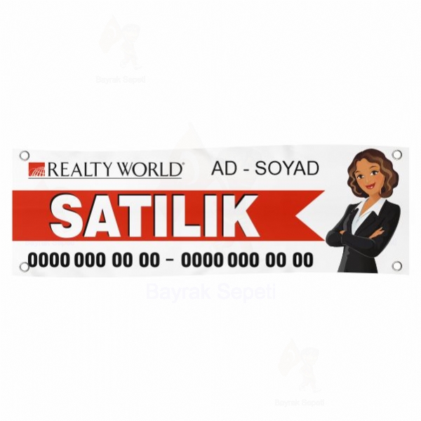 80x500 Vinil Branda Satlk Realty World Afileri