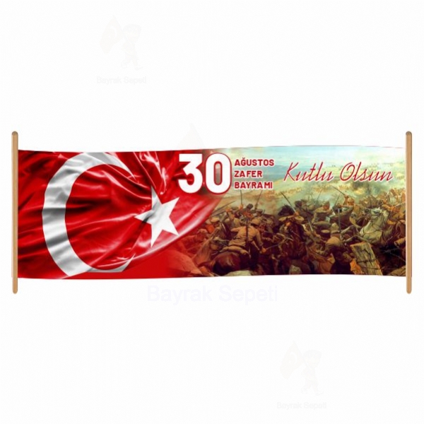 80x600 Vinil Branda 30 Austos Zafer Bayram Afileri Satn al