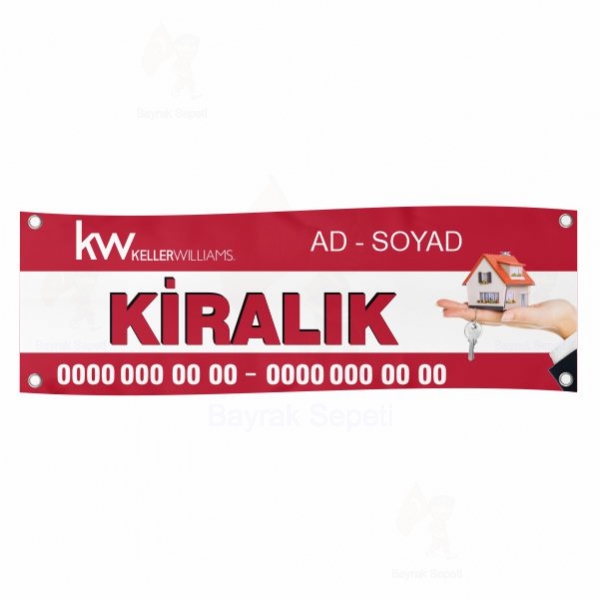 80x600 Vinil Branda Kiralk KW Keller Williams Afileri Resimleri Sat Fiyat