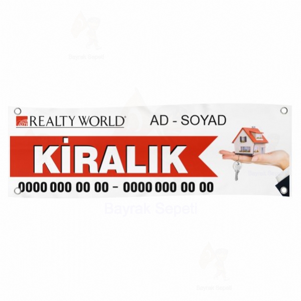 80x600 Vinil Branda Kiralk Realty World Afileri eitleri Fiyat