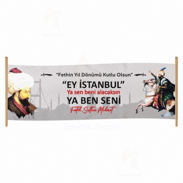 80x600 Vinil Branda İstanbul un Fethi Afişleri