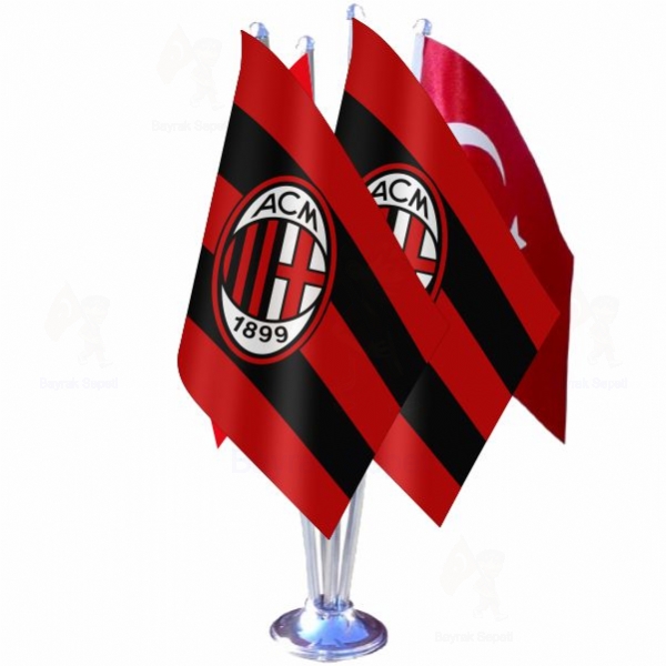 AC Milan 4 L Masa Bayraklar