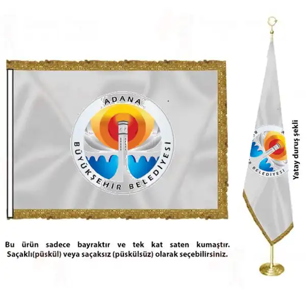 Adana Bykehir Belediyesi Saten Kuma Makam Bayra Tasarmlar
